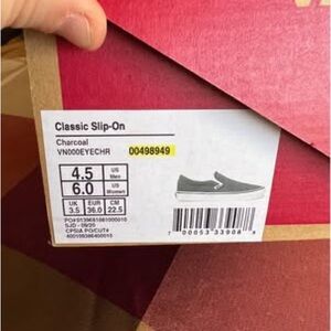 Vans Classic Slip-On Charcoal Sneakers